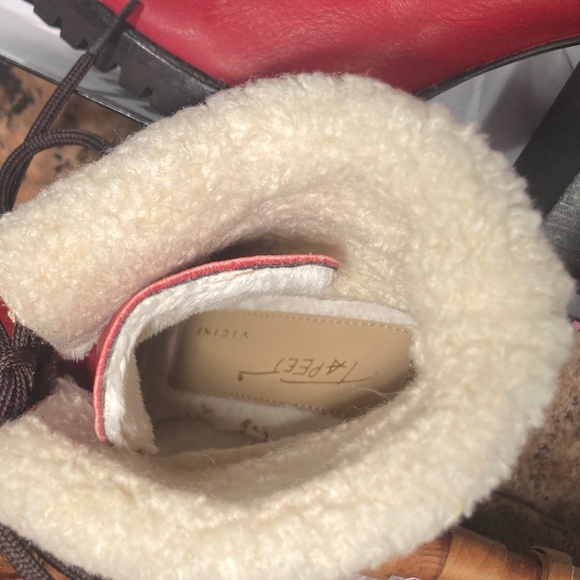 Vicini red leather boots - Picture 3 of 4